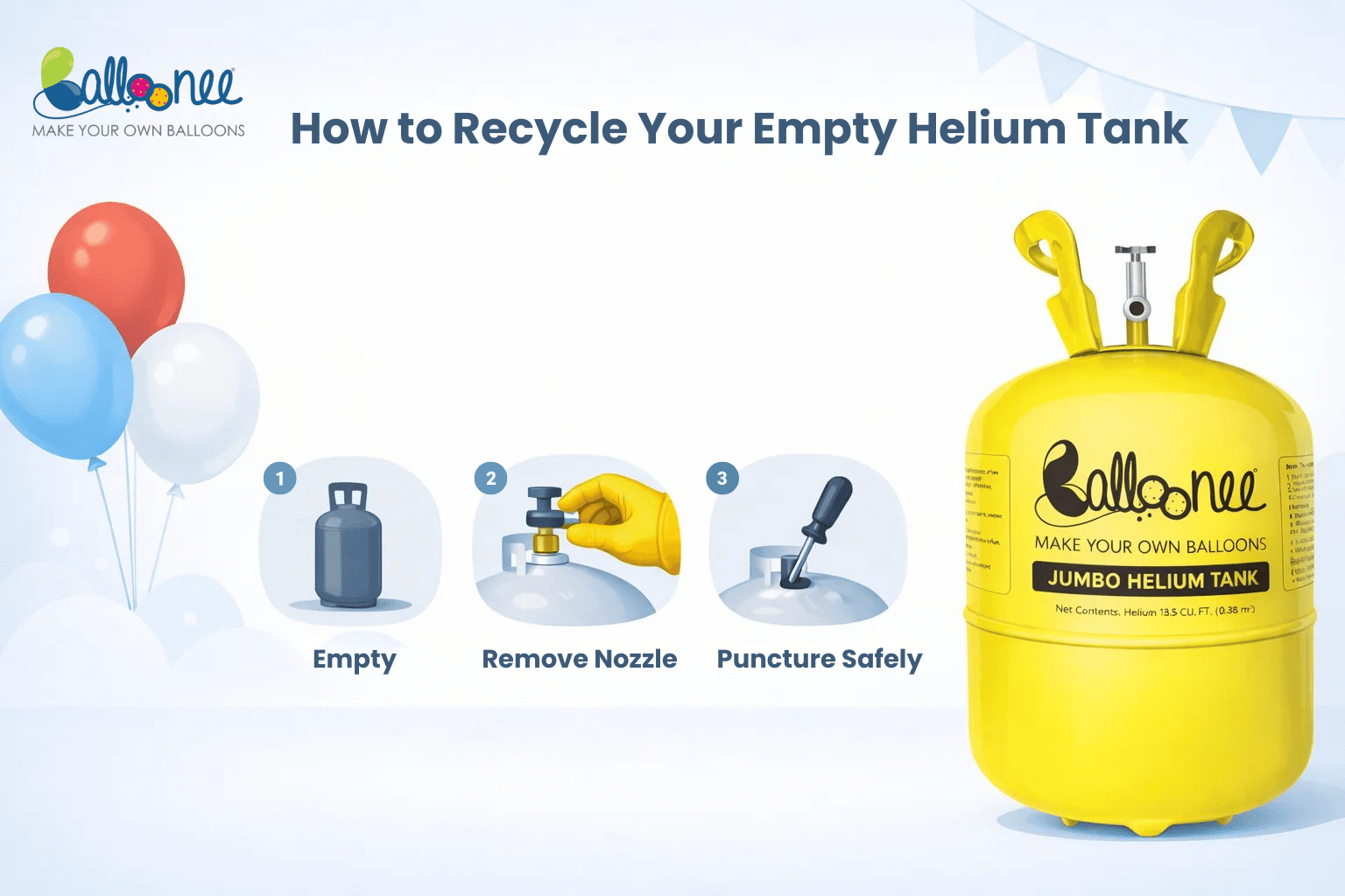 How to Safely Dispose of Helium Tanks | Balloonee USA – Balloonee - USA