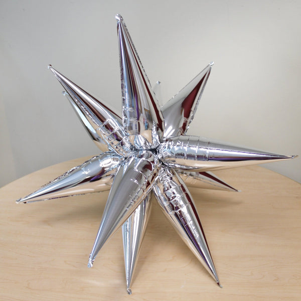 Silver Starburst Cluster Balloon – 26" and 40"